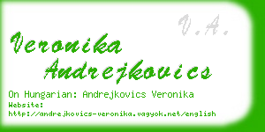 veronika andrejkovics business card